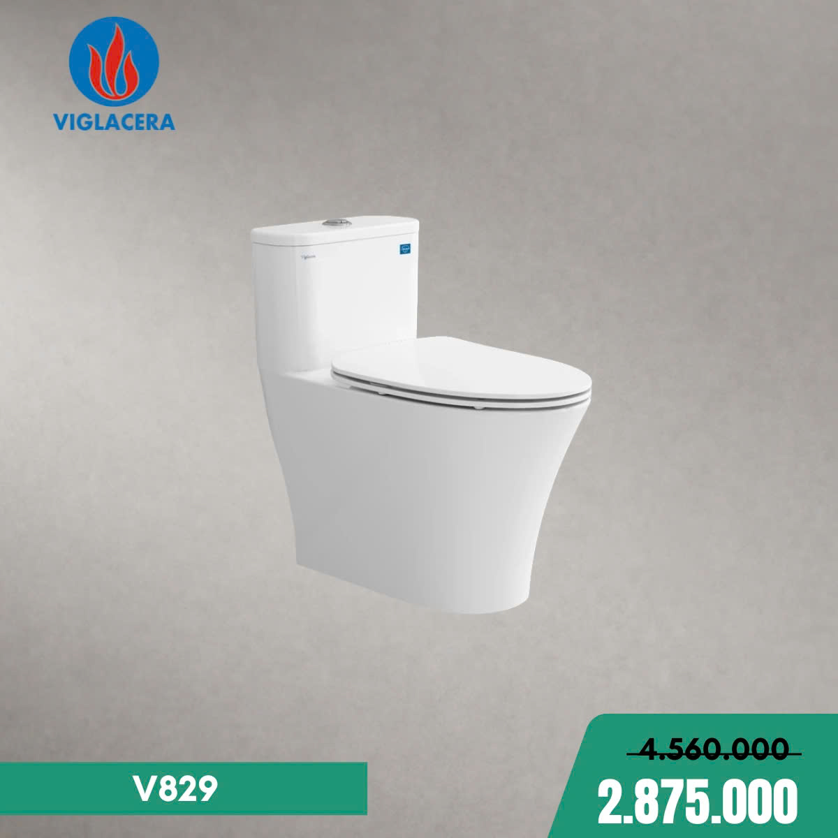 Bàn cầu một khối Viglacera V829