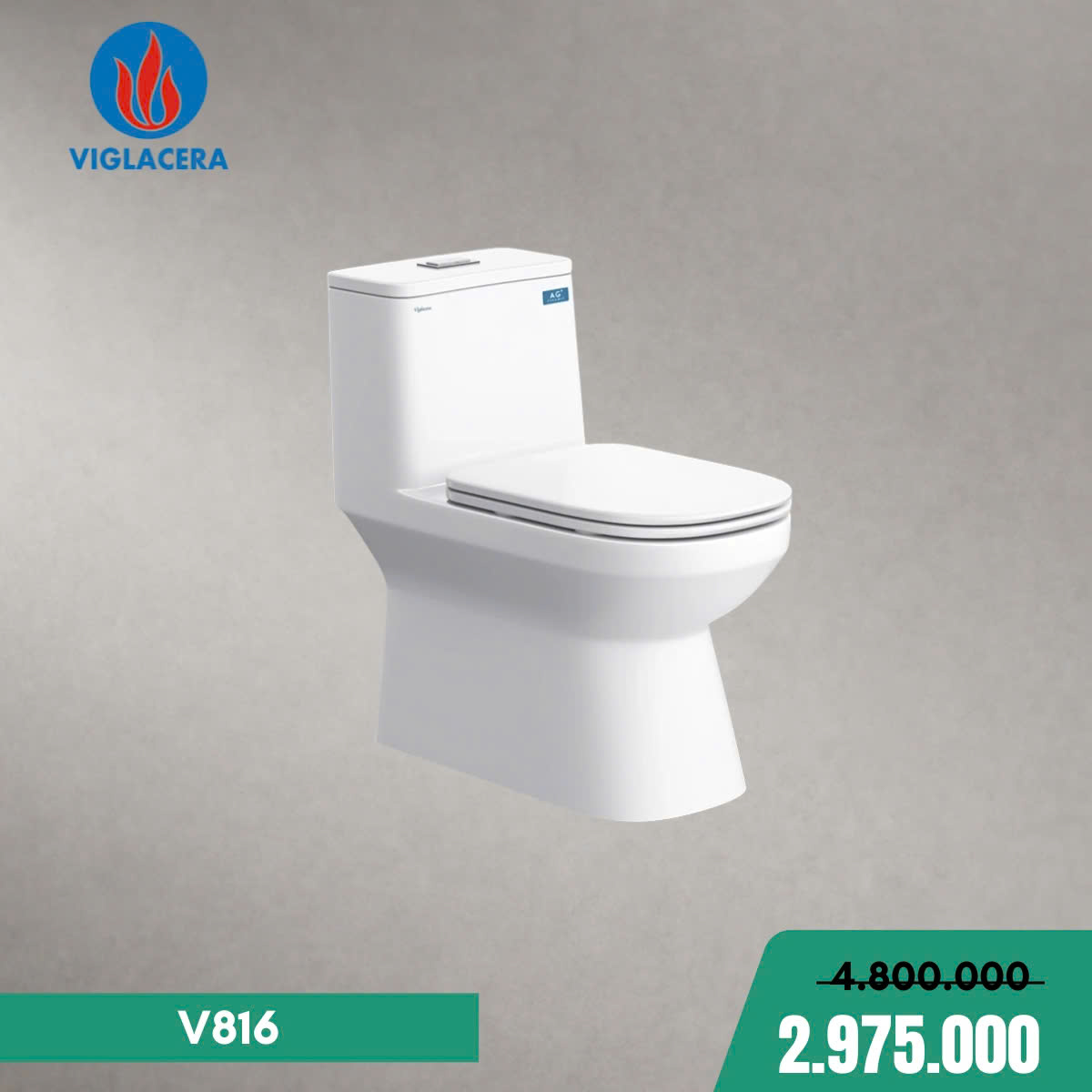 Bàn cầu một khối Viglacera V816
