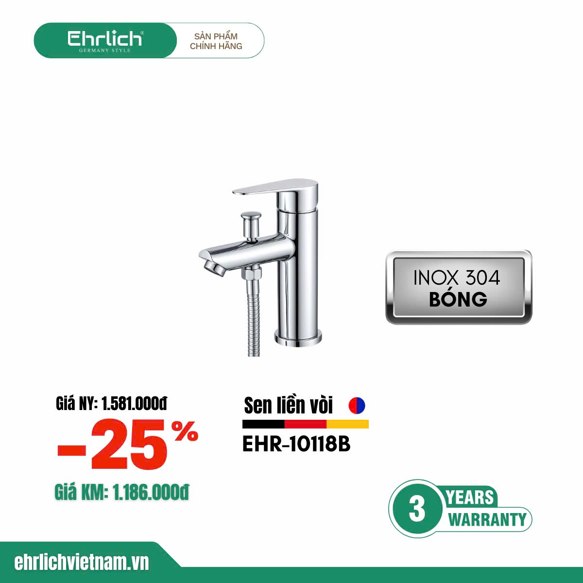 Sen liền vòi nóng lạnh  EHR-10118B