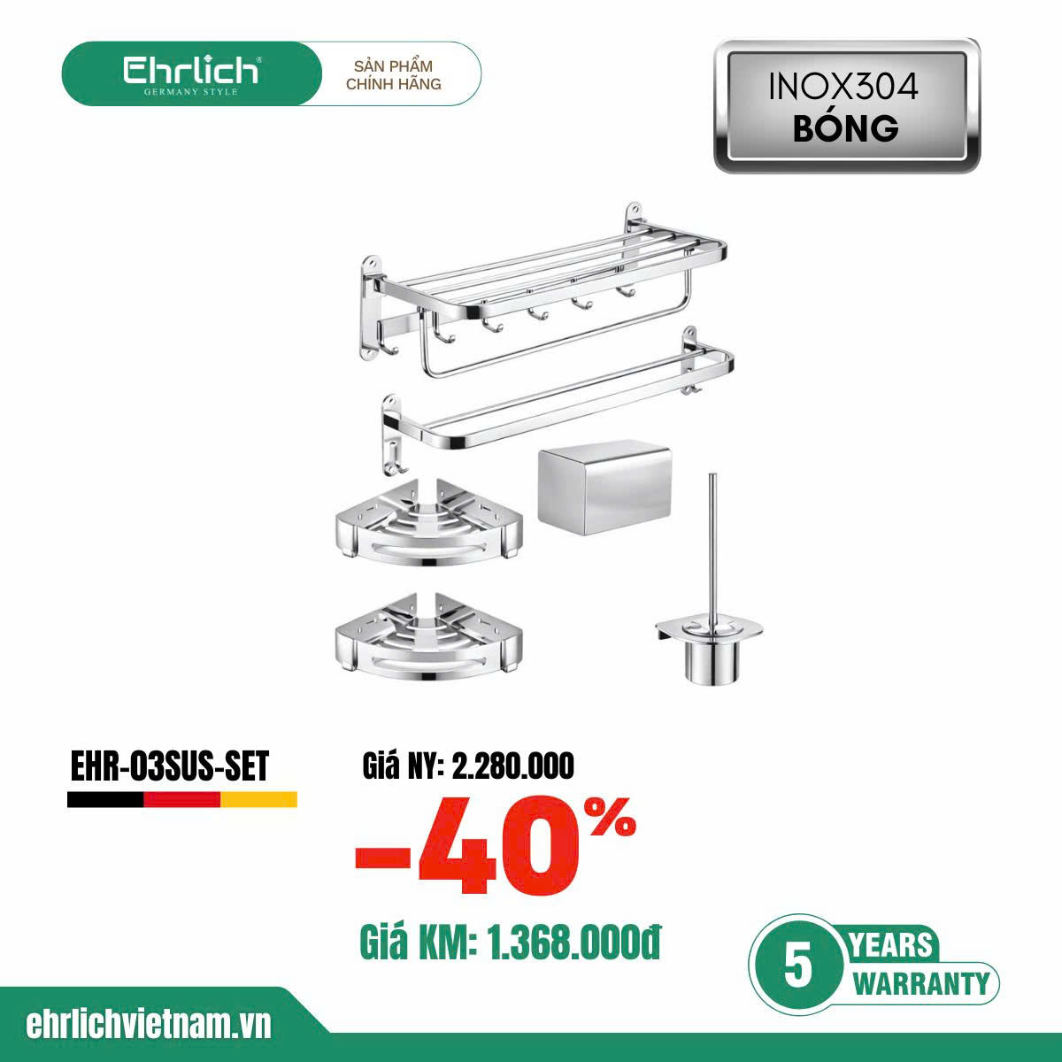 Bộ phụ kiện 5 món EHR-03SUS-SET