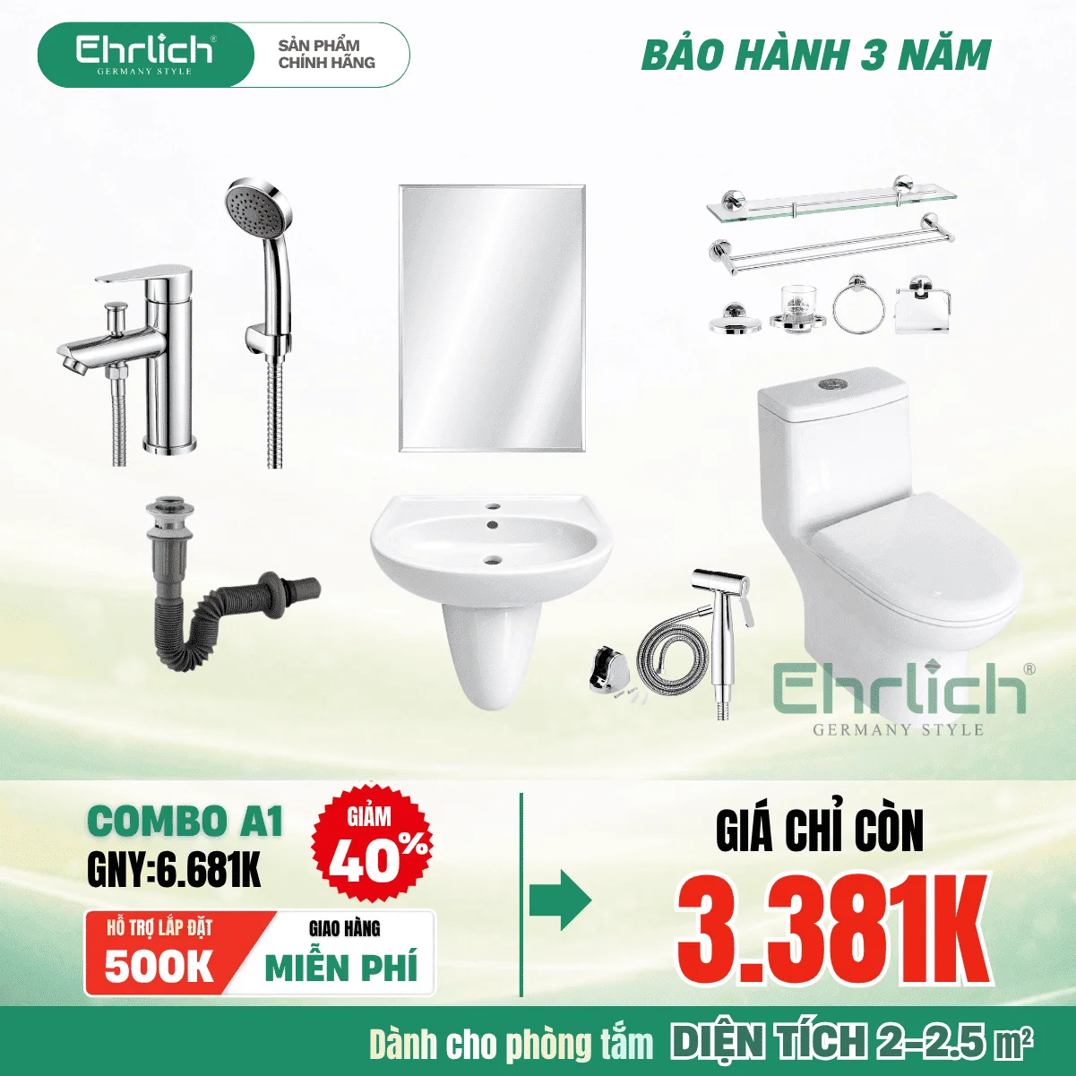 Combo Phòng Tắm EHR-A1
