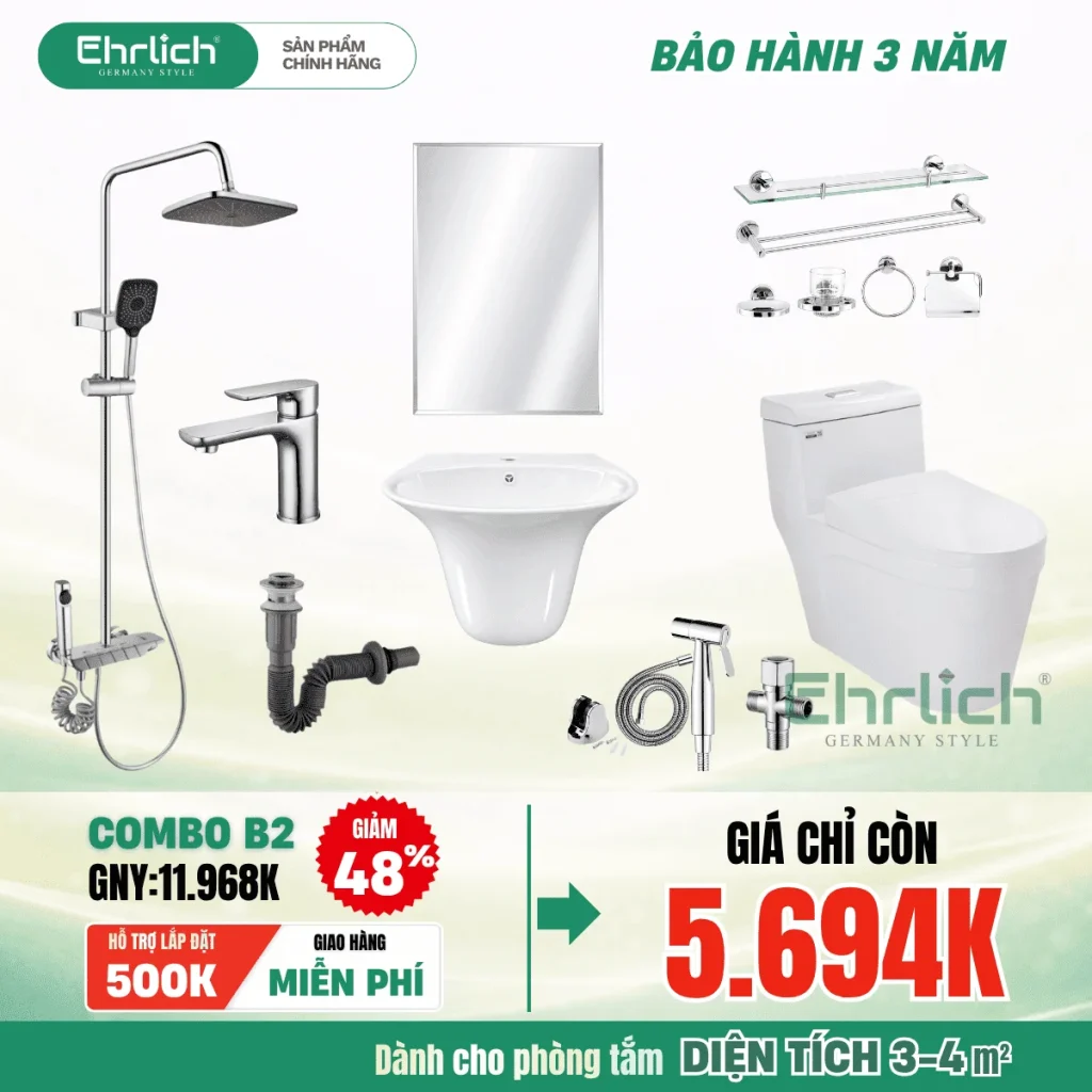Combo thiết bị vệ sinh EHR-B2