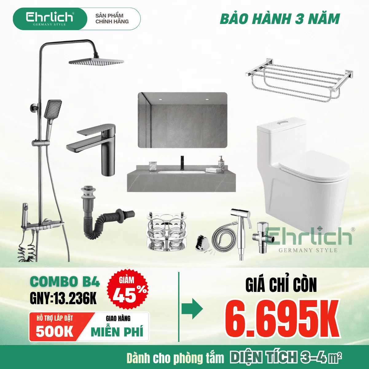 Combo Phòng Tắm EHR-B4