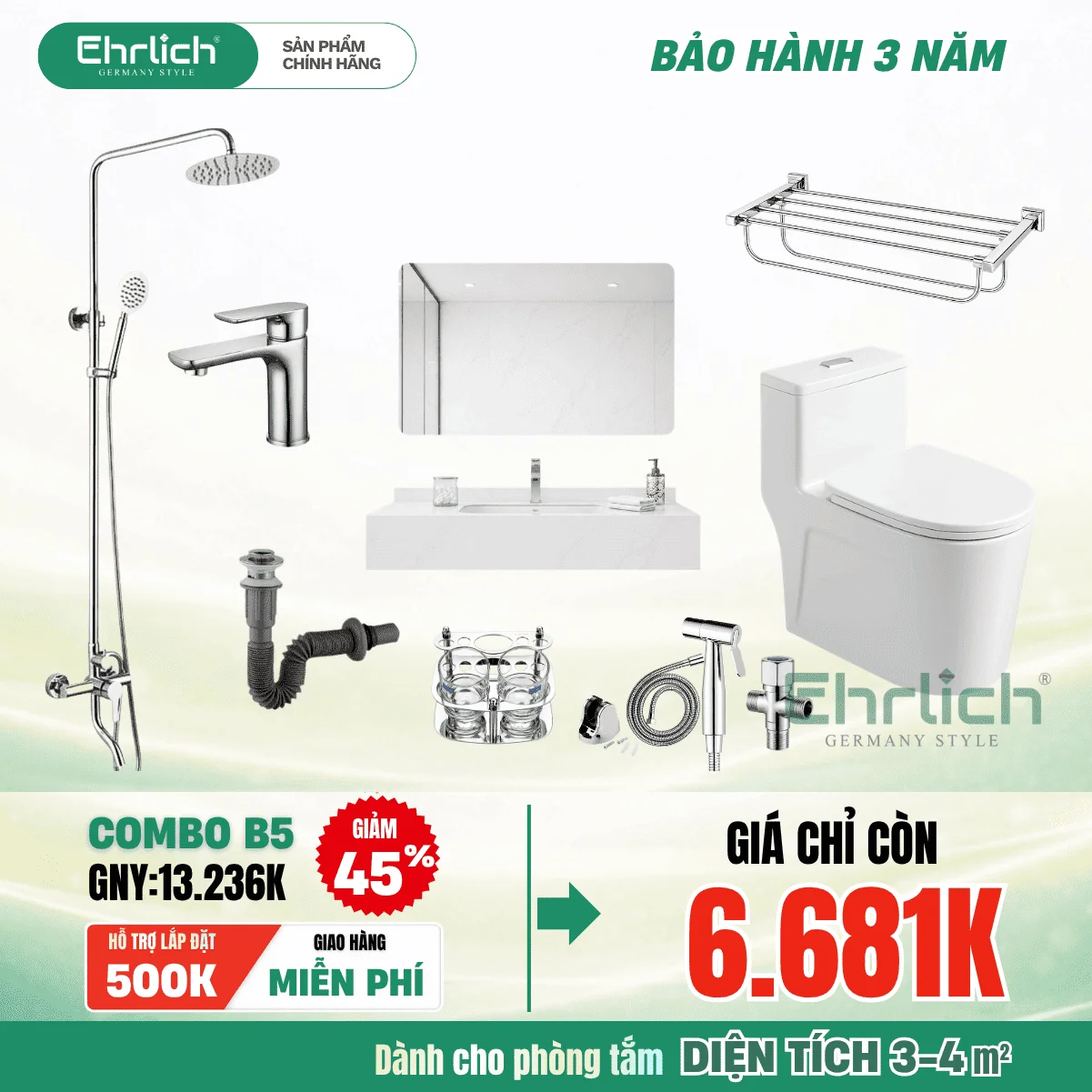 Combo Phòng Tắm EHR-B5
