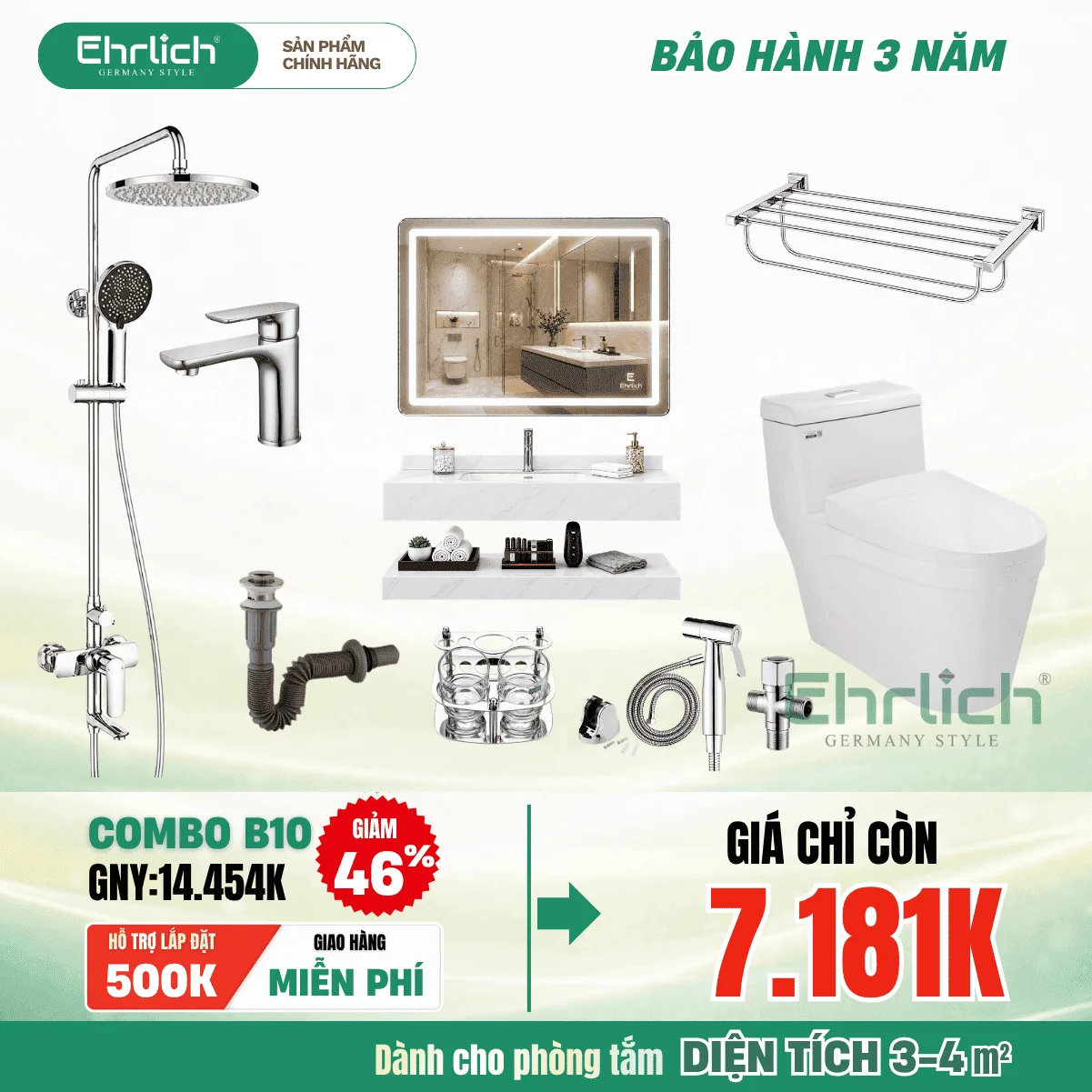 Combo Phòng Tắm EHR-B10