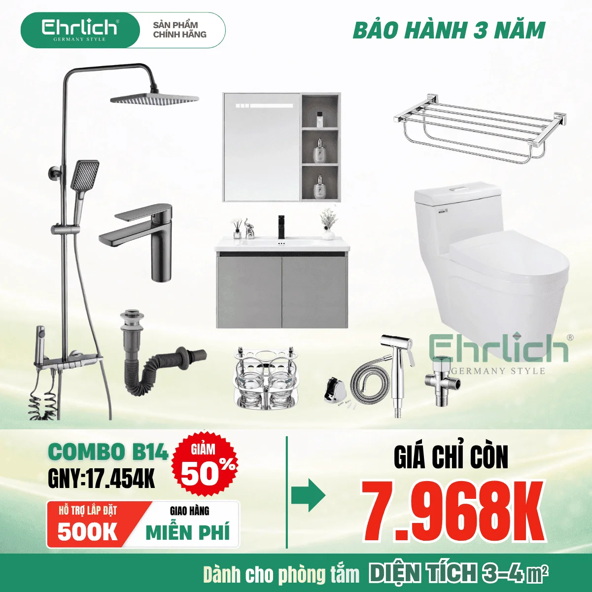 Combo Phòng Tắm EHR-B14