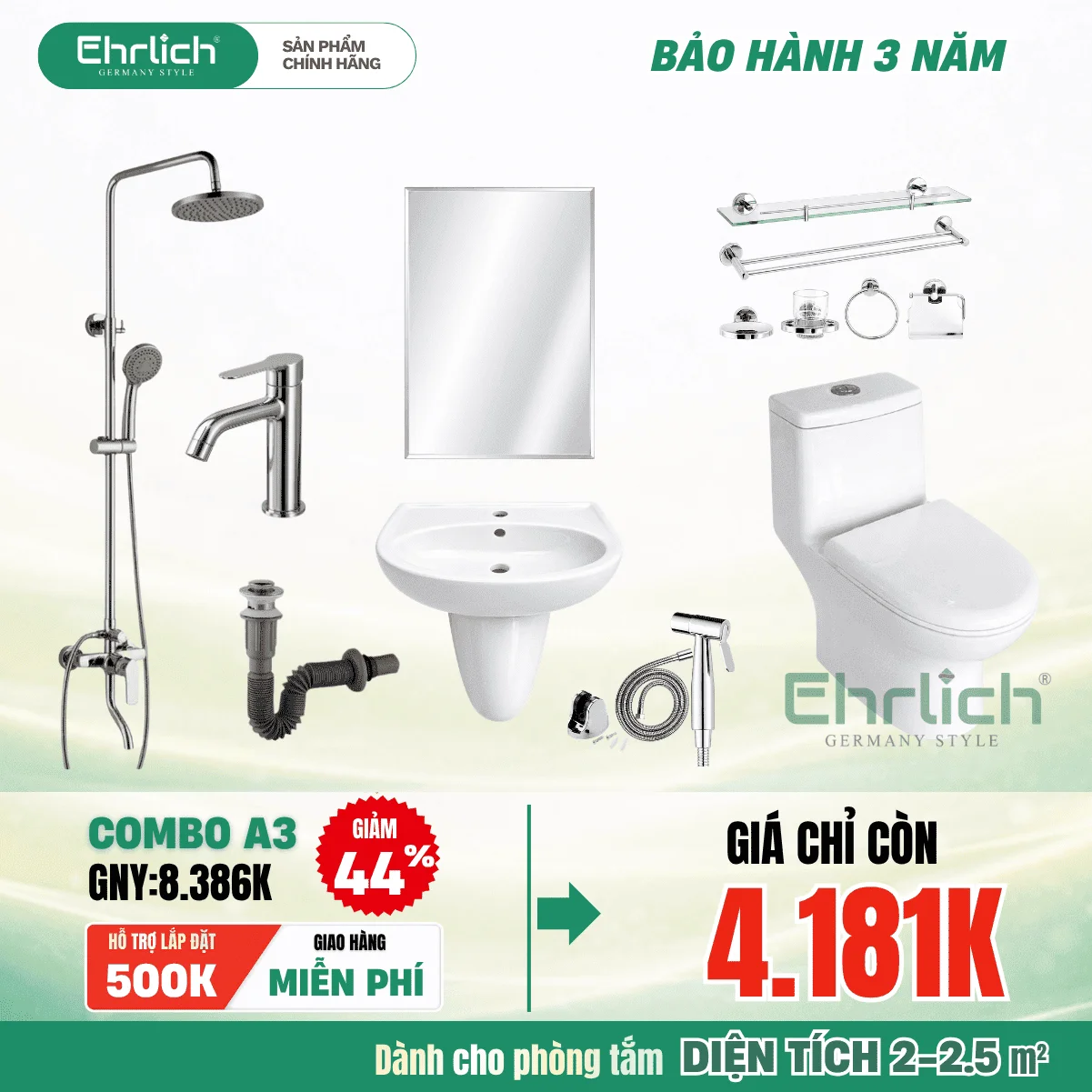 Combo Phòng Tắm EHR-A3