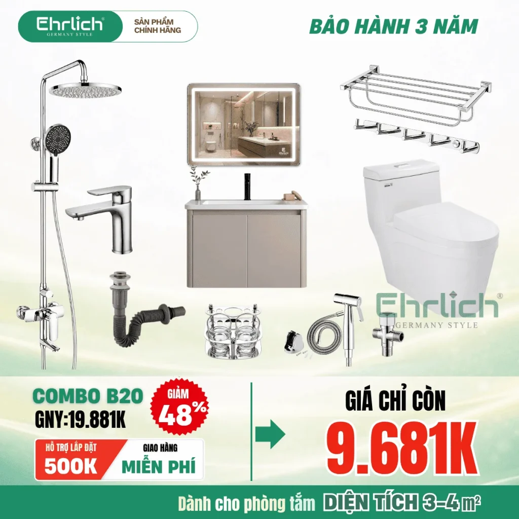 Combo thiết bị vệ sinh EHR-B20