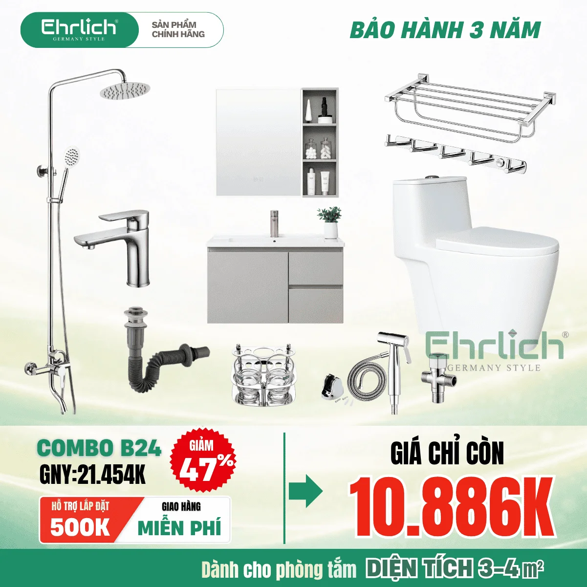 Combo Phòng Tắm EHR-B24
