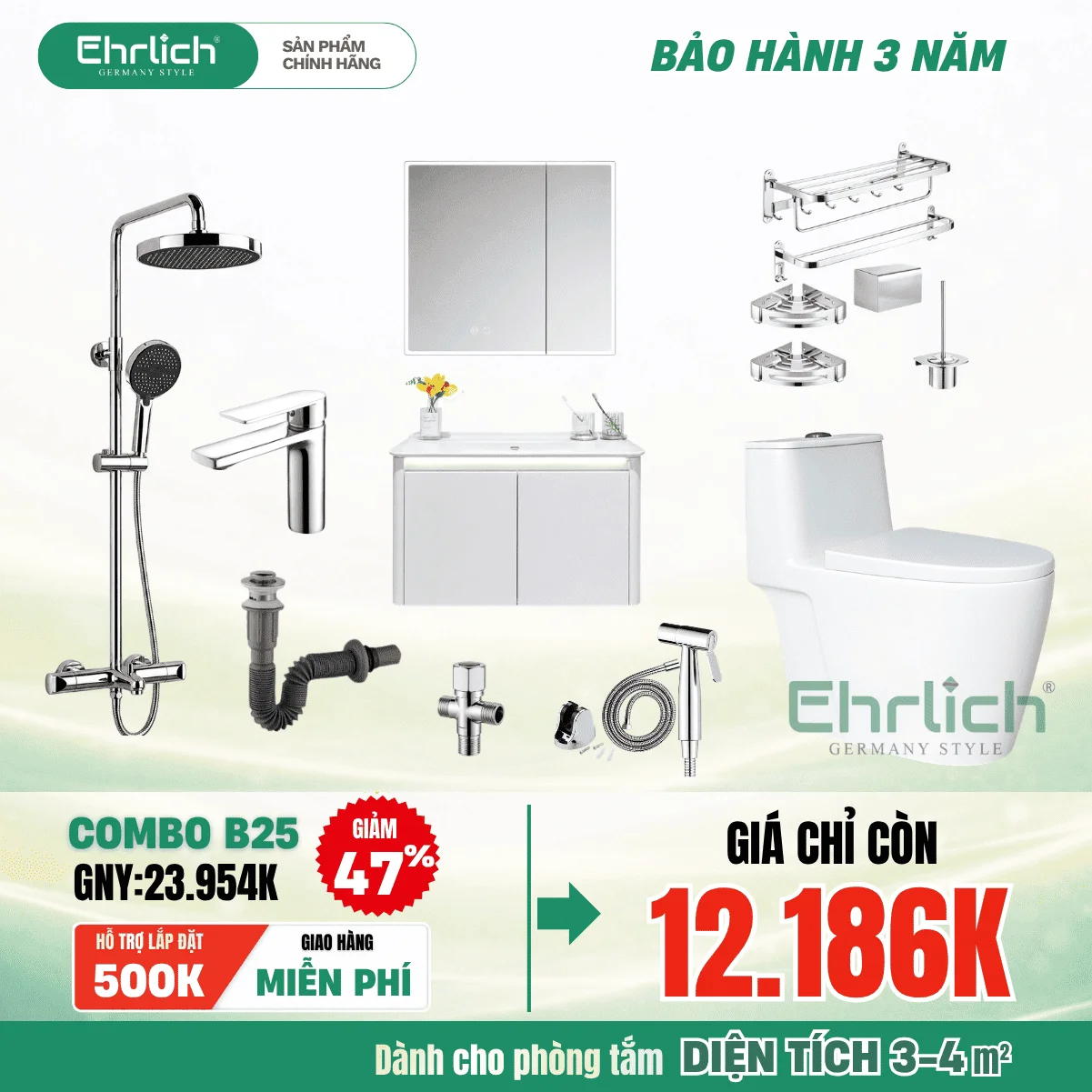 Combo Phòng Tắm EHR-B25