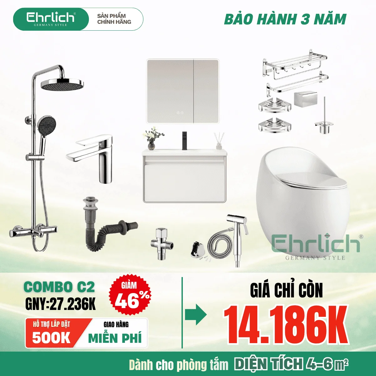 Combo Phòng Tắm EHR-C2