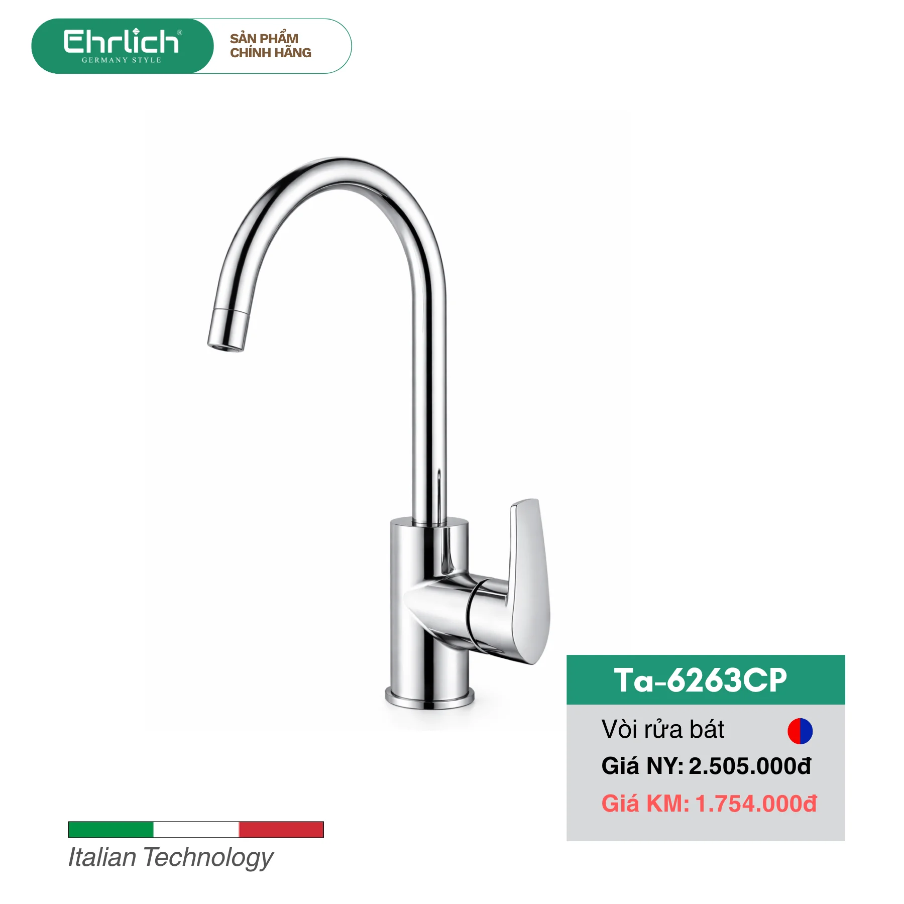 Vòi Rửa Bát Nóng Lạnh TA-6263CP