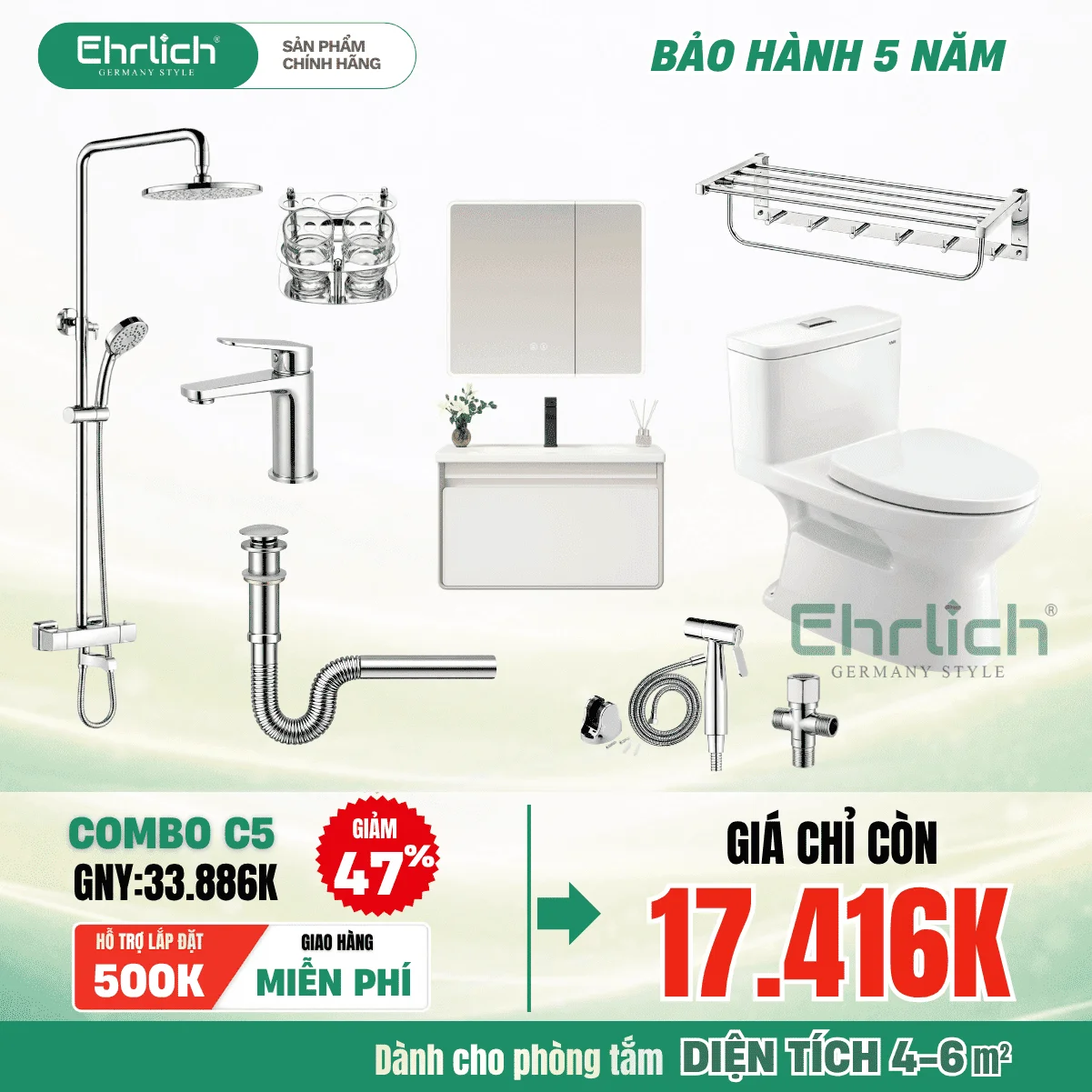 Combo Phòng Tắm EHR-C5