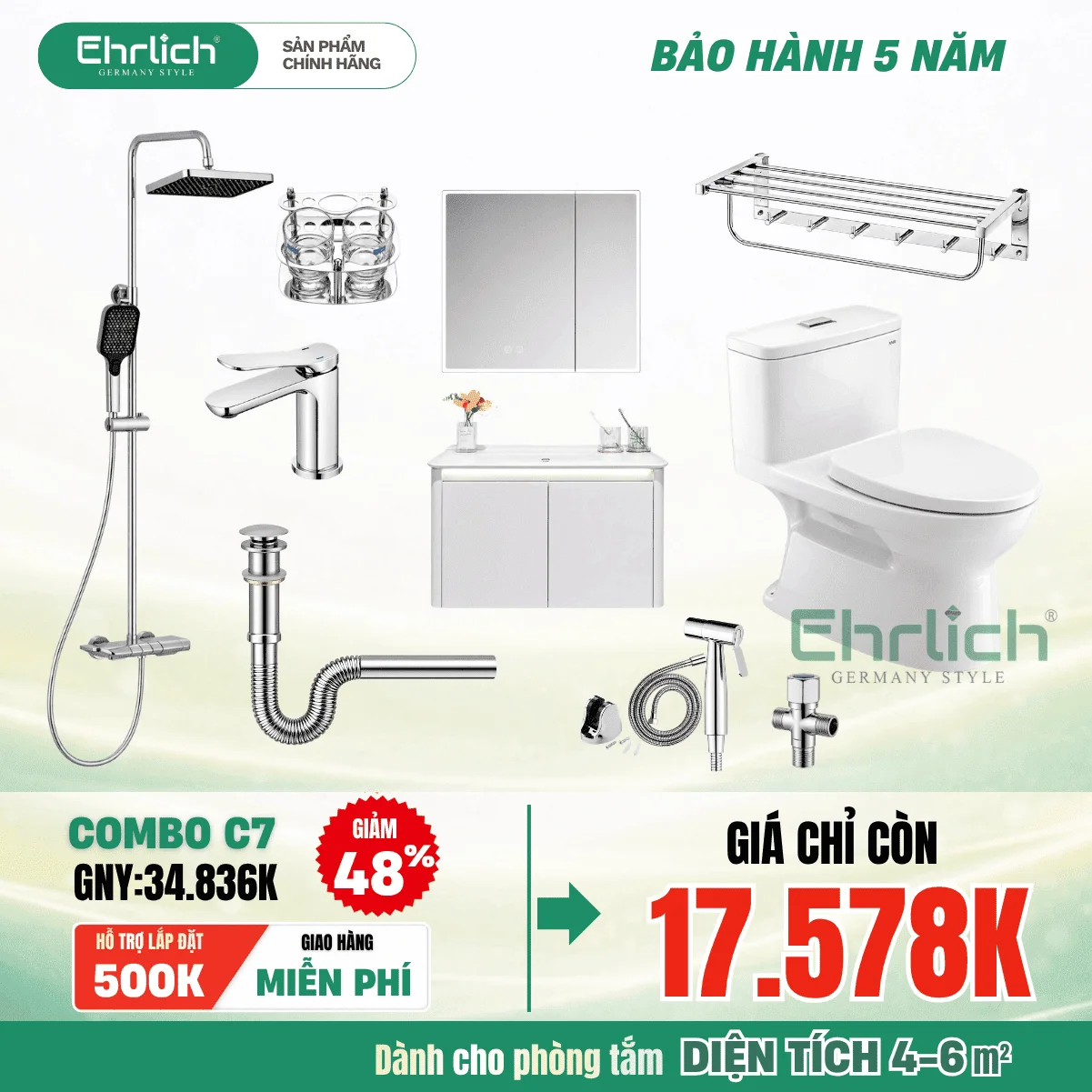 Combo Phòng Tắm EHR-C7