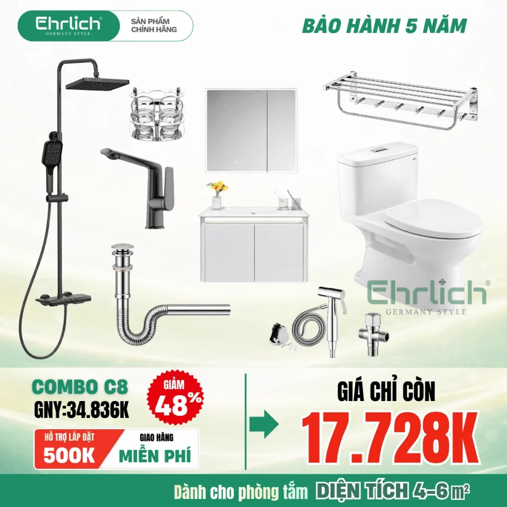 Combo thiết bị vệ sinh EHR-C8