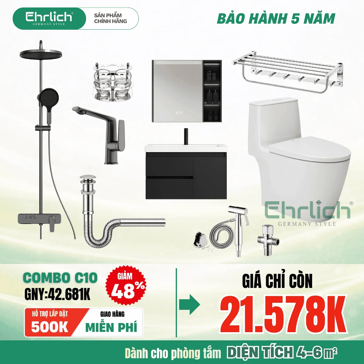 Combo Phòng Tắm EHR-C10