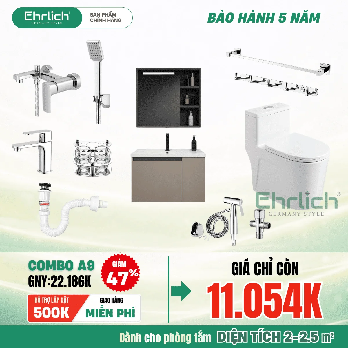 Combo Phòng Tắm EHR-A9