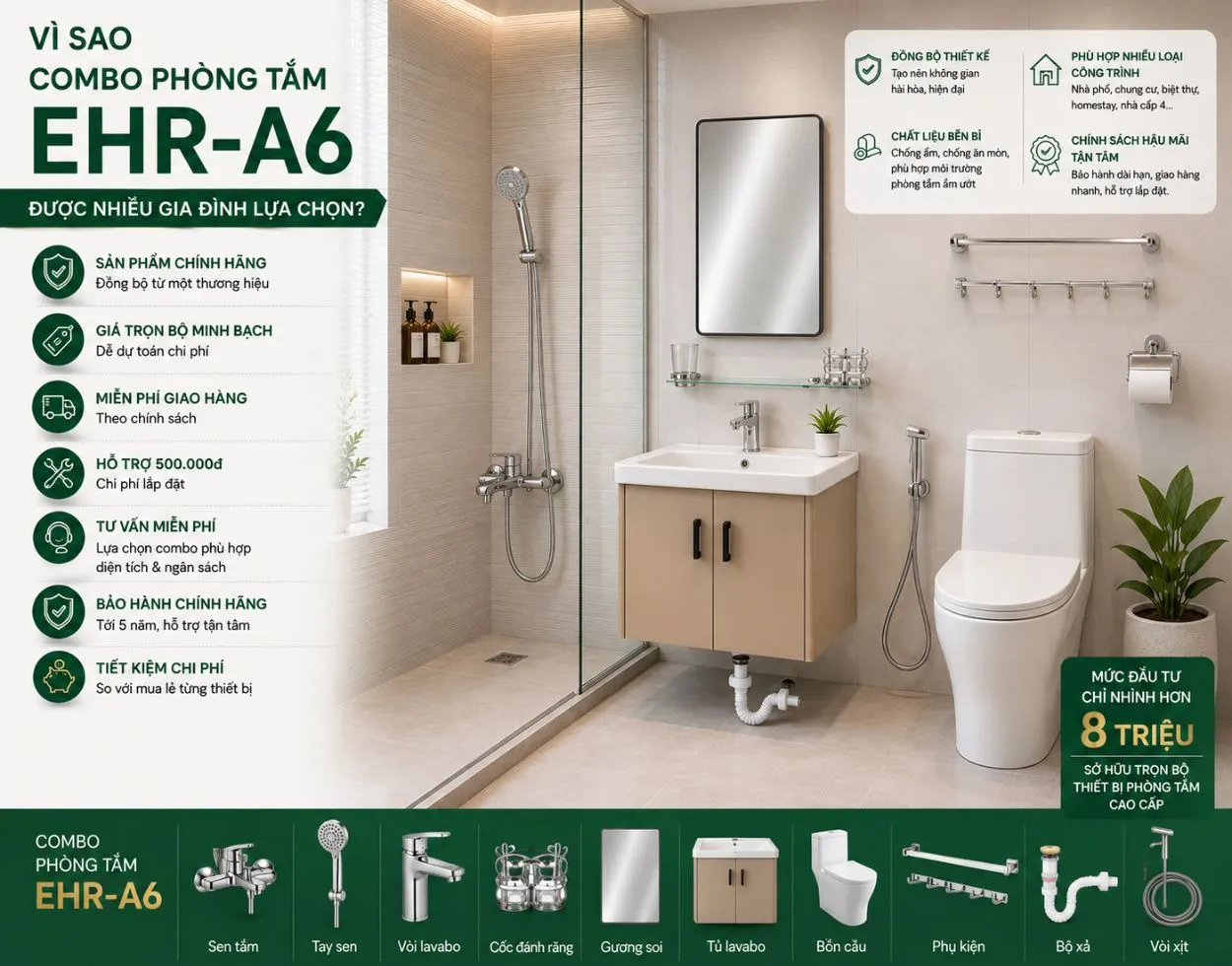 Combo thiết bị vệ sinh Ehr-A6 (1)