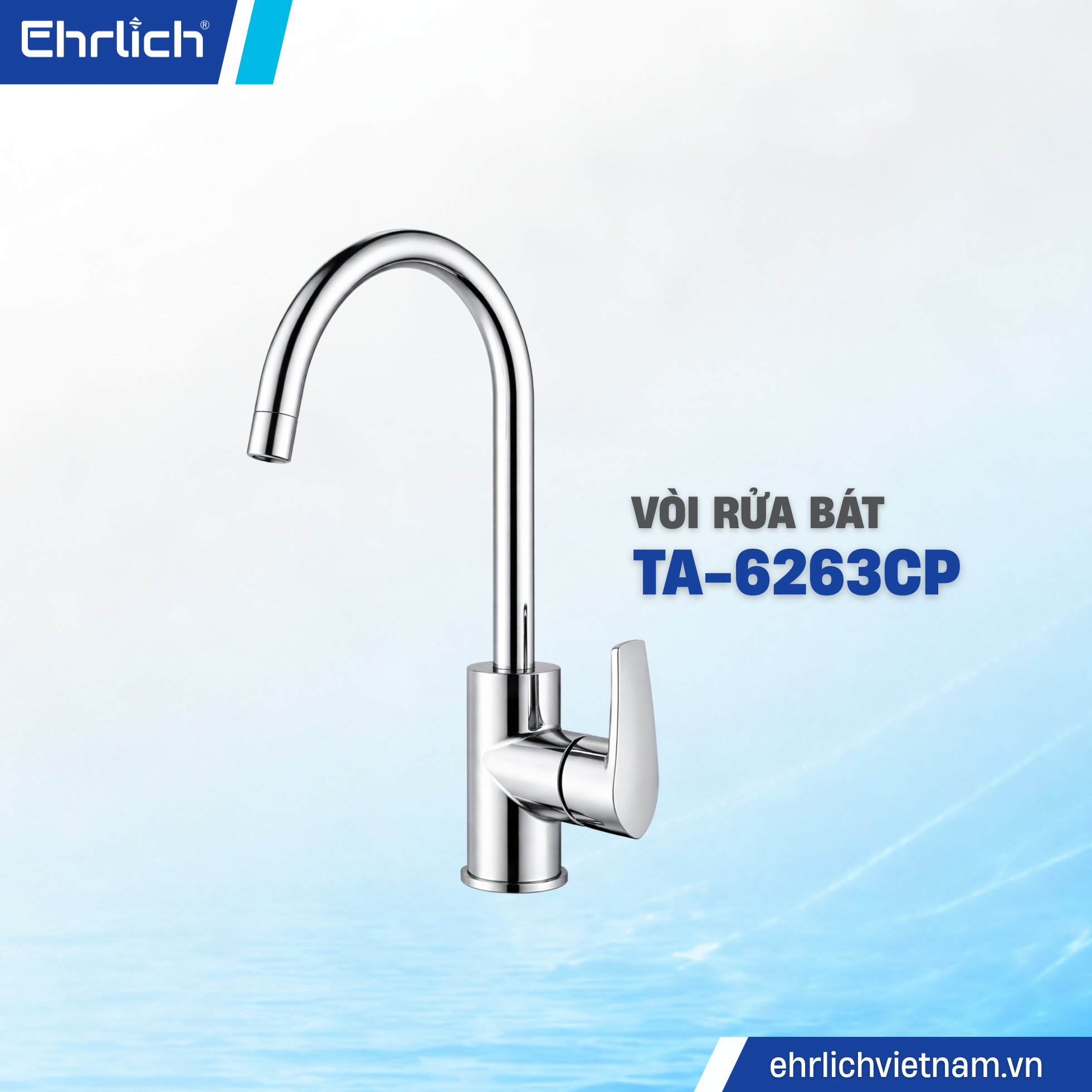 Vòi Rửa Bát Nóng Lạnh TA-6263CP Vòi Rửa Bát Nóng Lạnh TA-6263CP