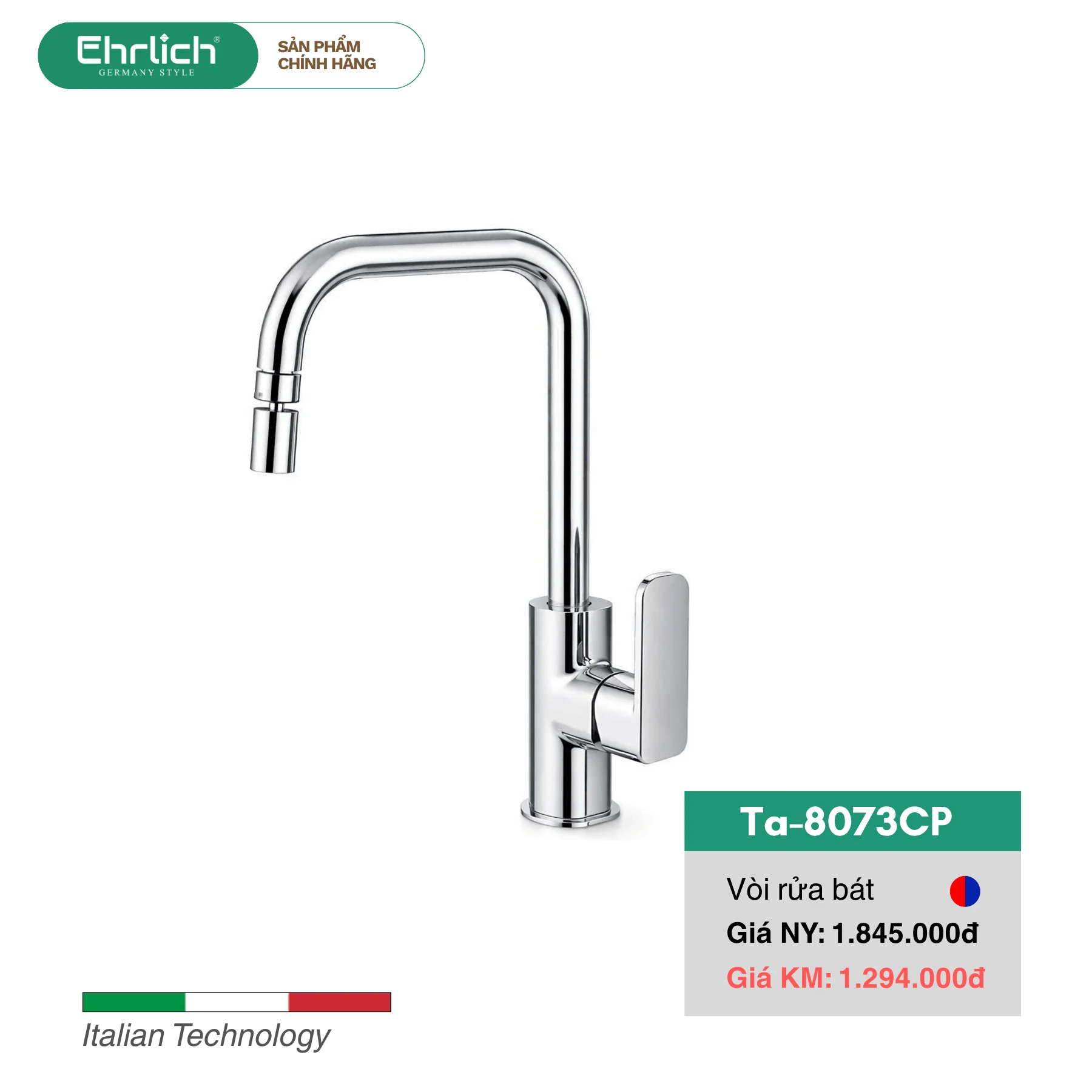 Vòi Rửa Bát Nóng Lạnh TA-8073CP