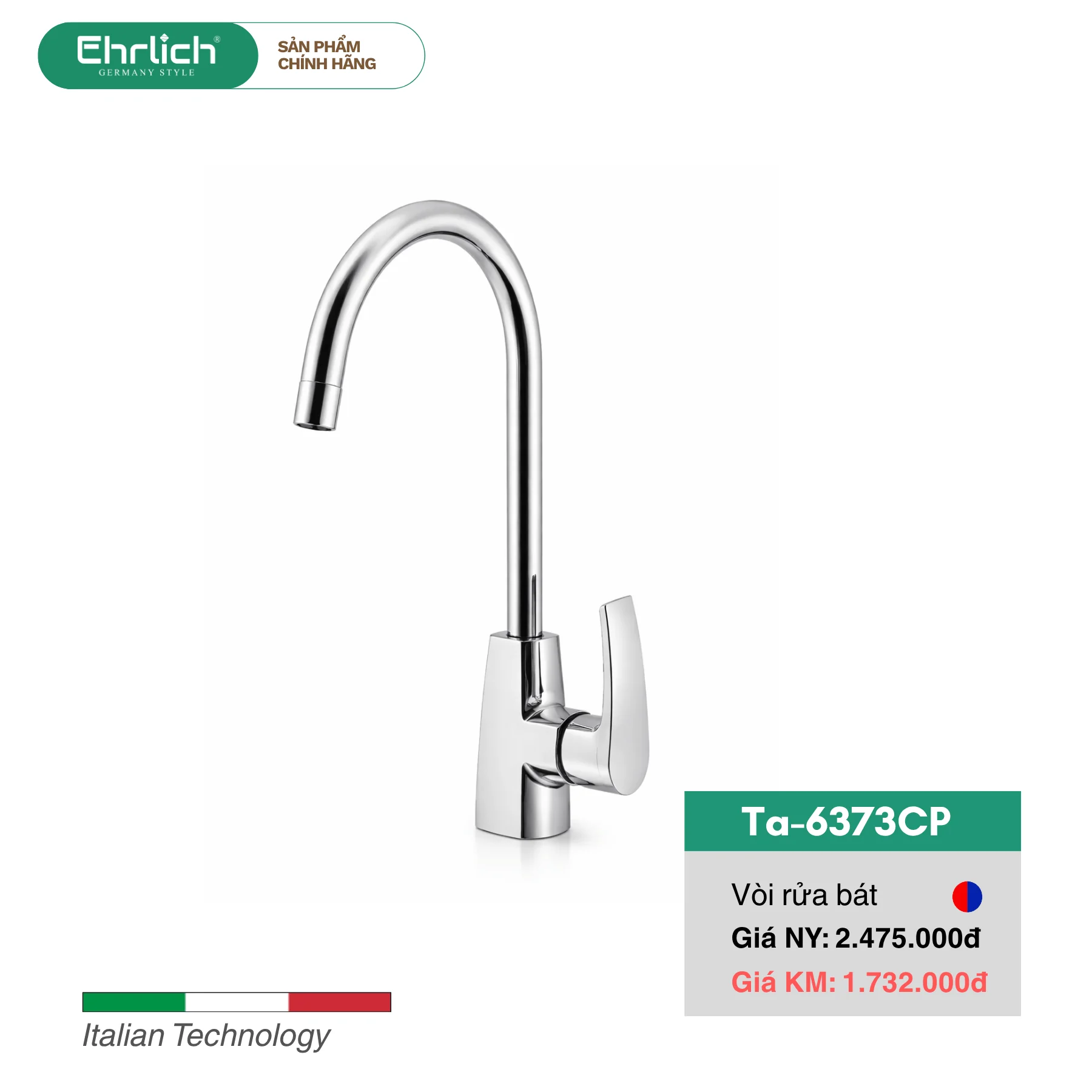 Vòi Rửa Bát Nóng Lạnh TA-6373CP