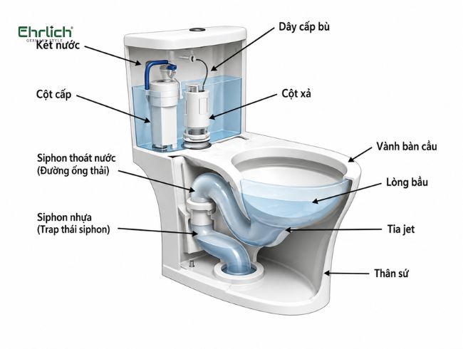 Cấu tạo bồn cầu