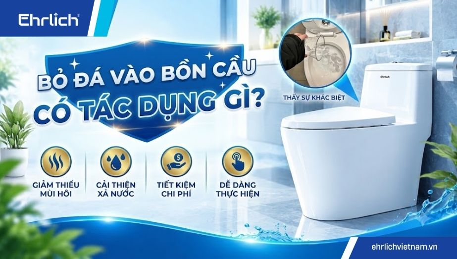 Bỏ đá vào bồn cầu có tác dụng gì? Cảnh báo khi thực hiện