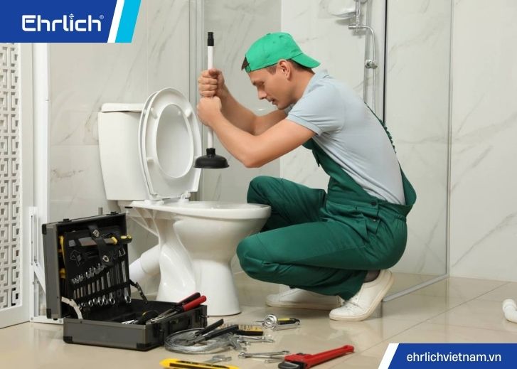 Bồn cầu bị đầy hơi (2)