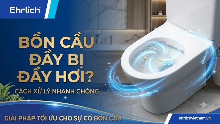Bồn cầu bị đầy hơi: Nguyên nhân, dấu hiệu và cách xử lý dứt điểm