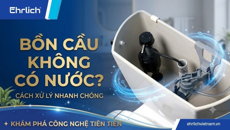 Nguyên nhân bồn cầu không có nước và cách khắc phục dứt điểm