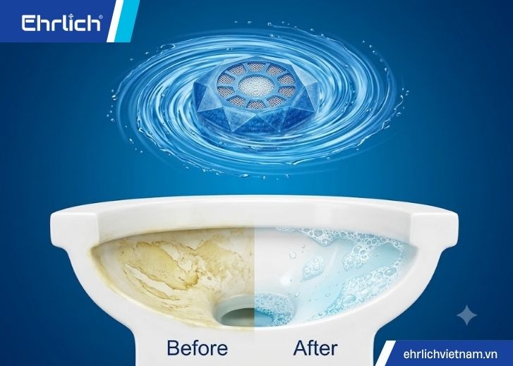 Cách dùng viên thả bồn cầu (2)
