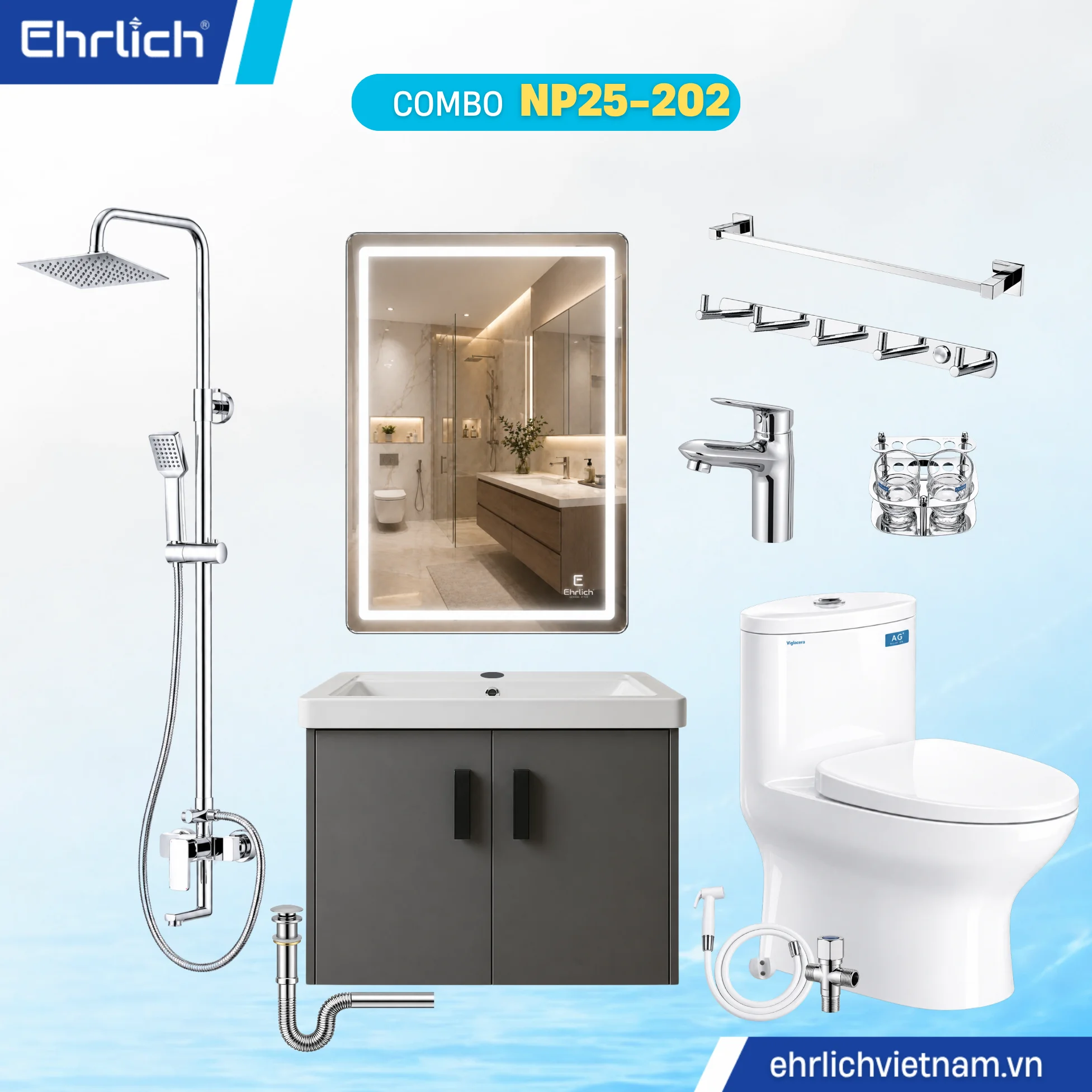 Combo Phòng Tắm EHR-NP25-202