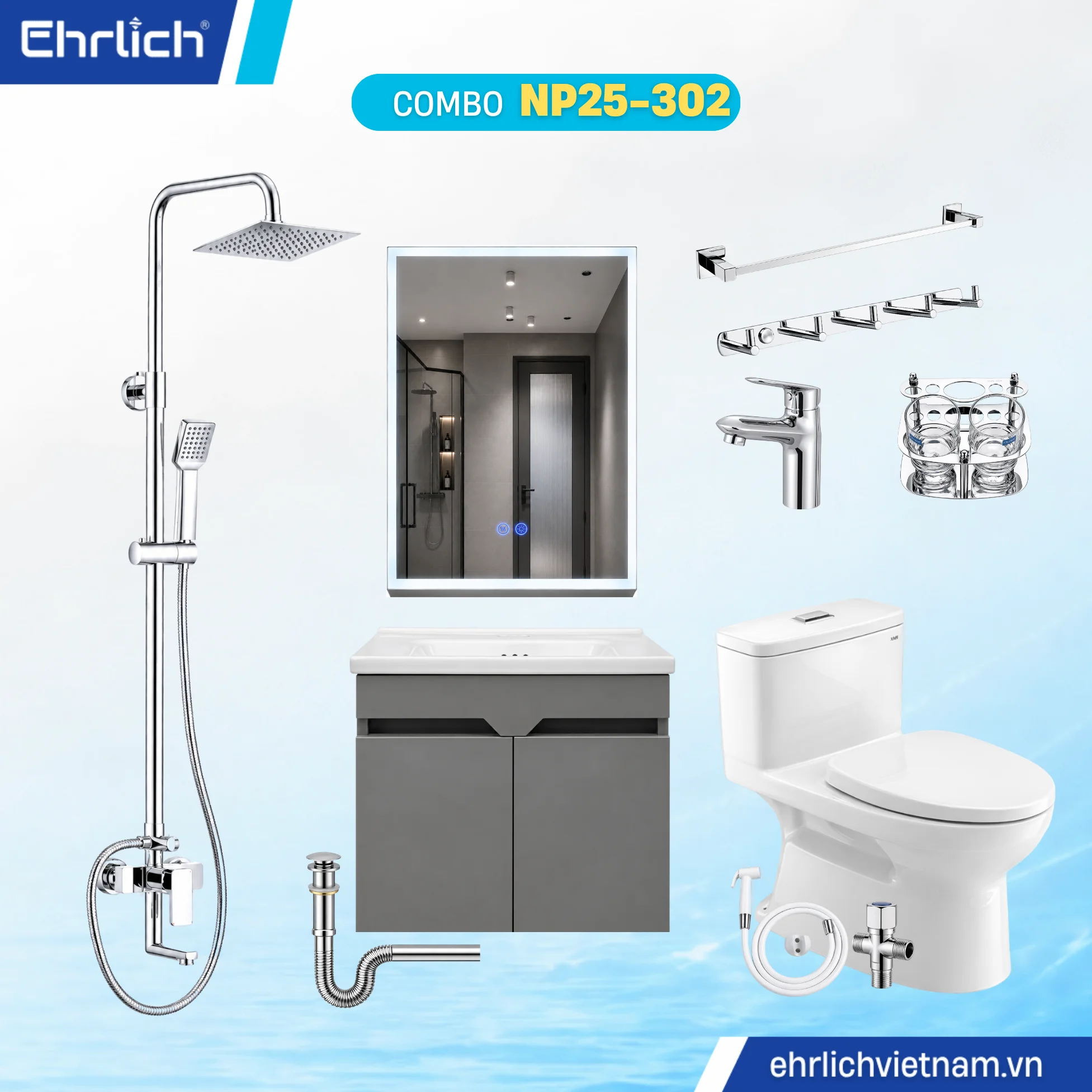 Combo Phòng Tắm EHR-NP25-302