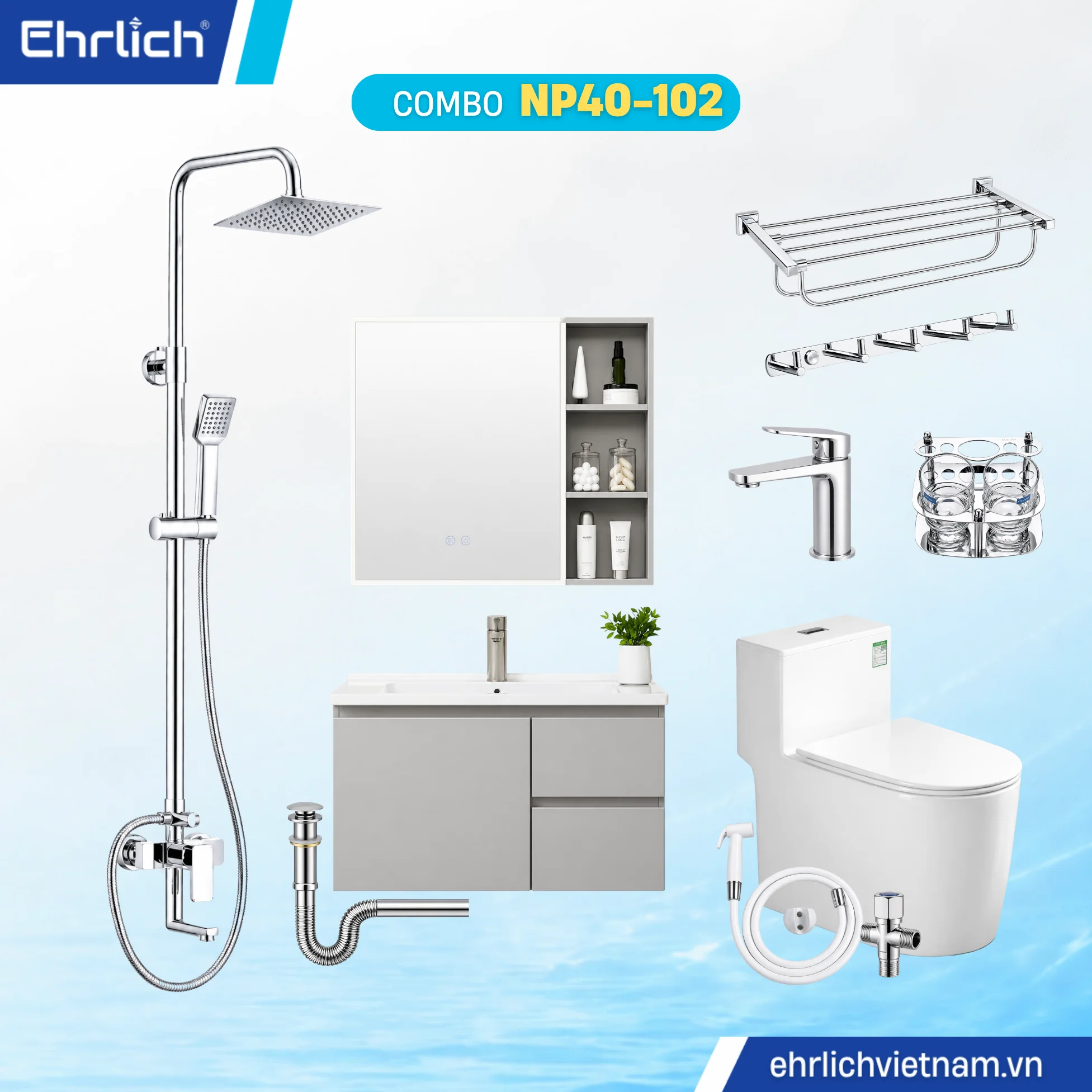Combo Phòng Tắm EHR-NP40-102