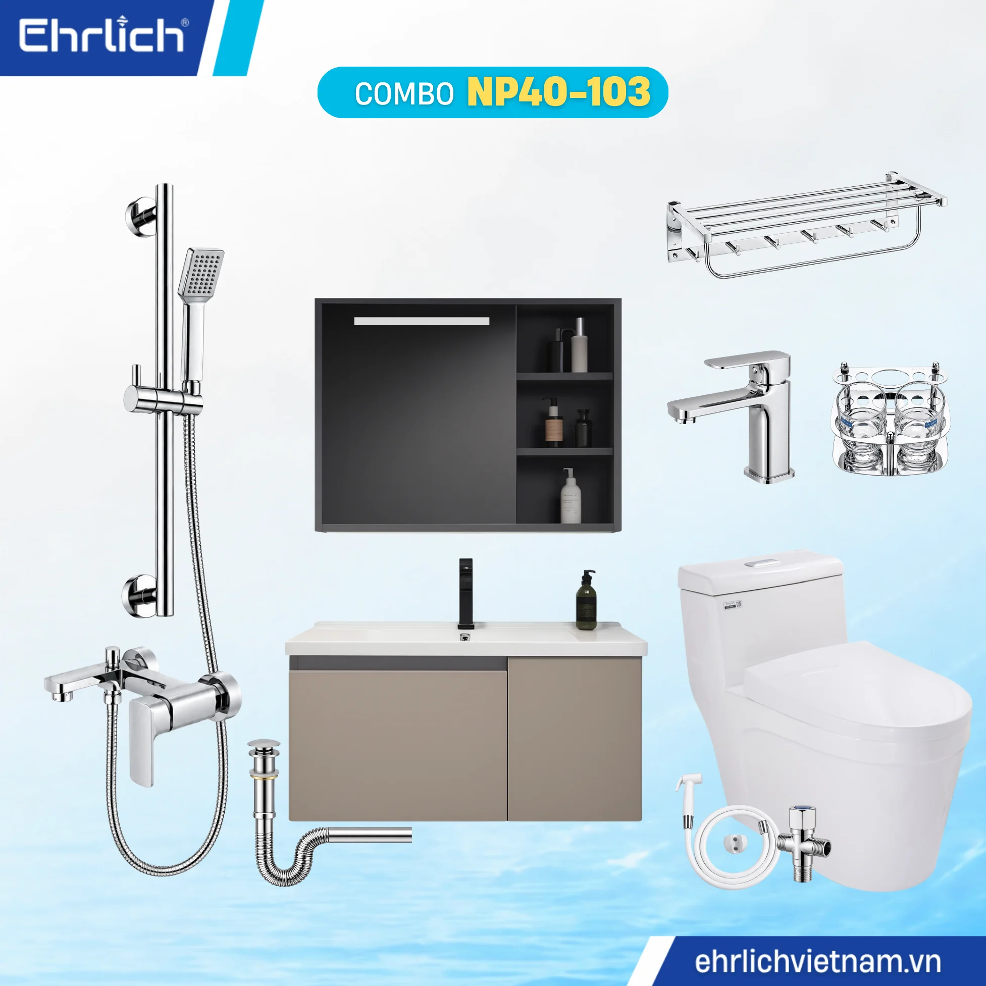 Combo Phòng Tắm EHR-NP40-103