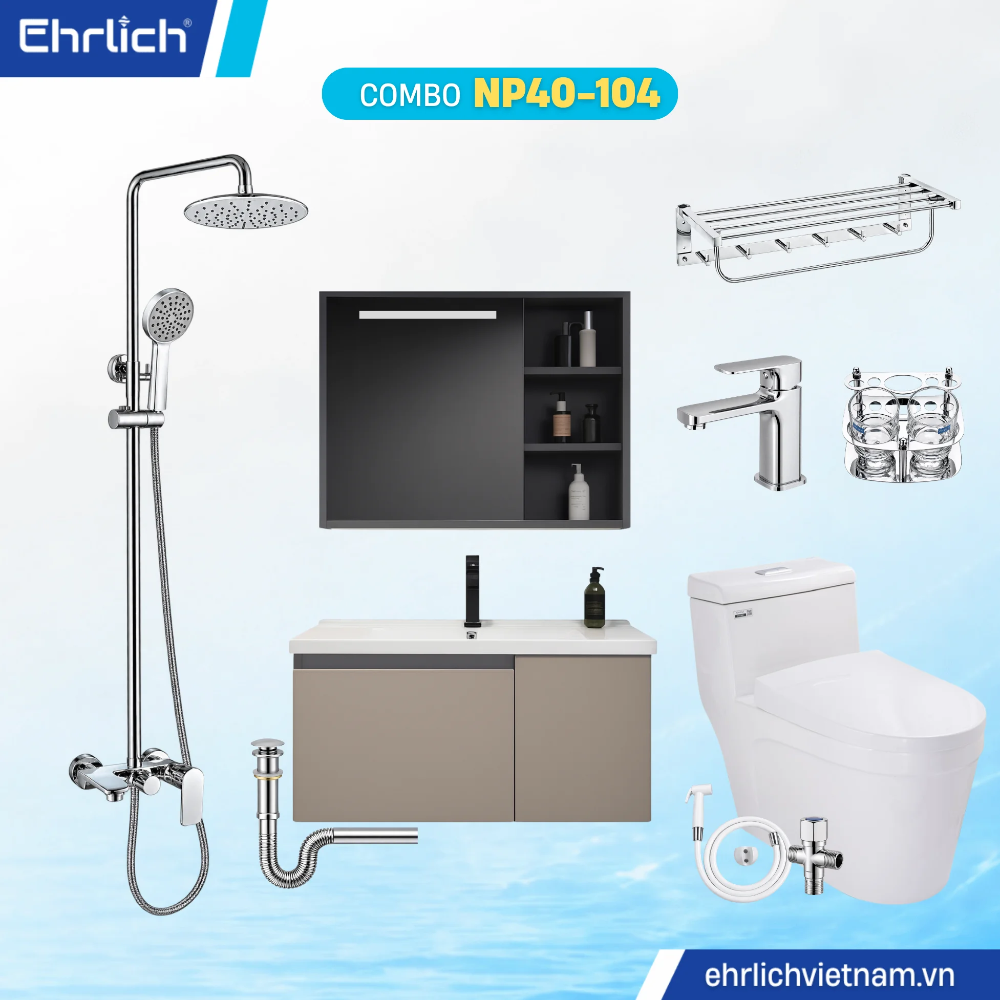 Combo Phòng Tắm EHR-NP40-104