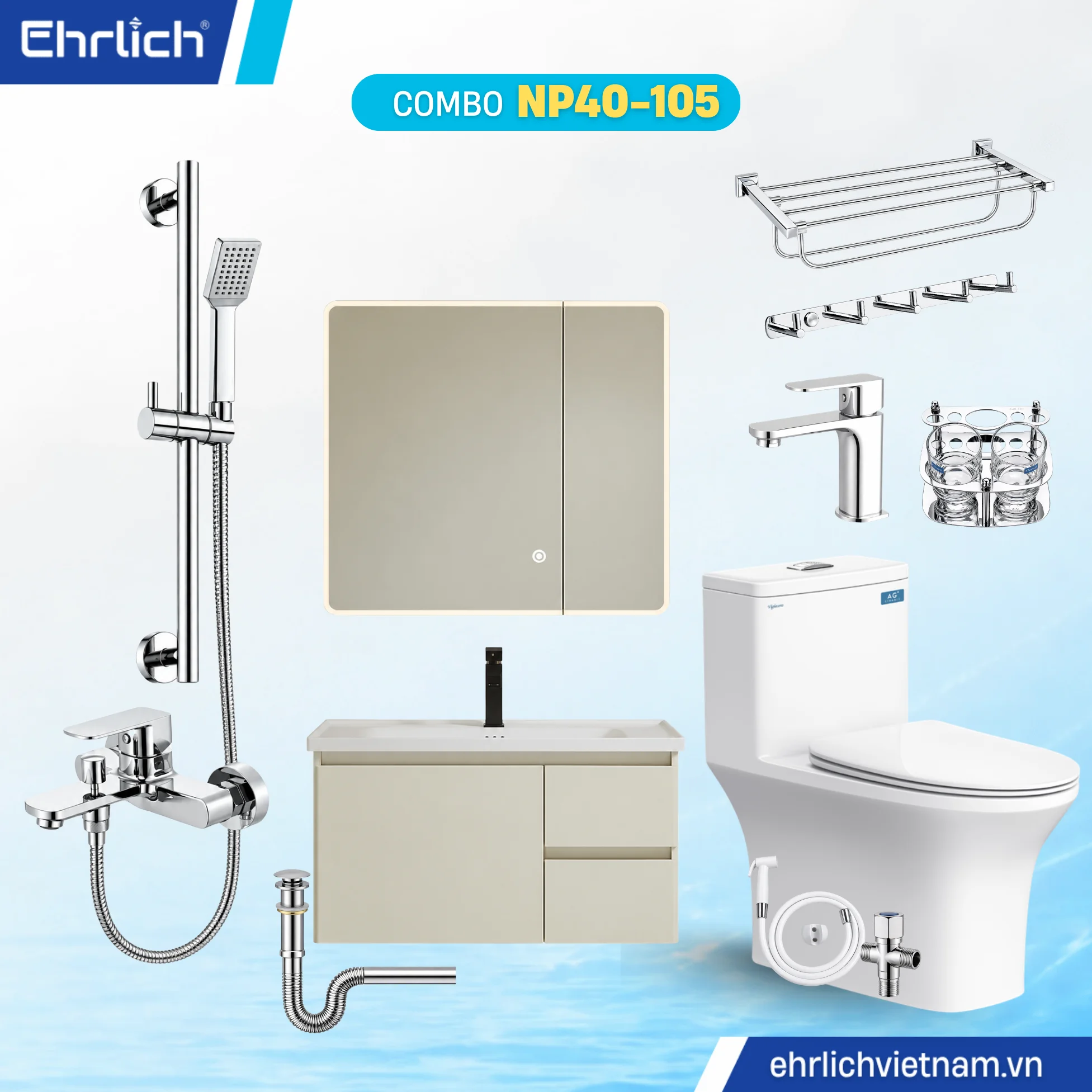 Combo Phòng Tắm EHR-NP40-105