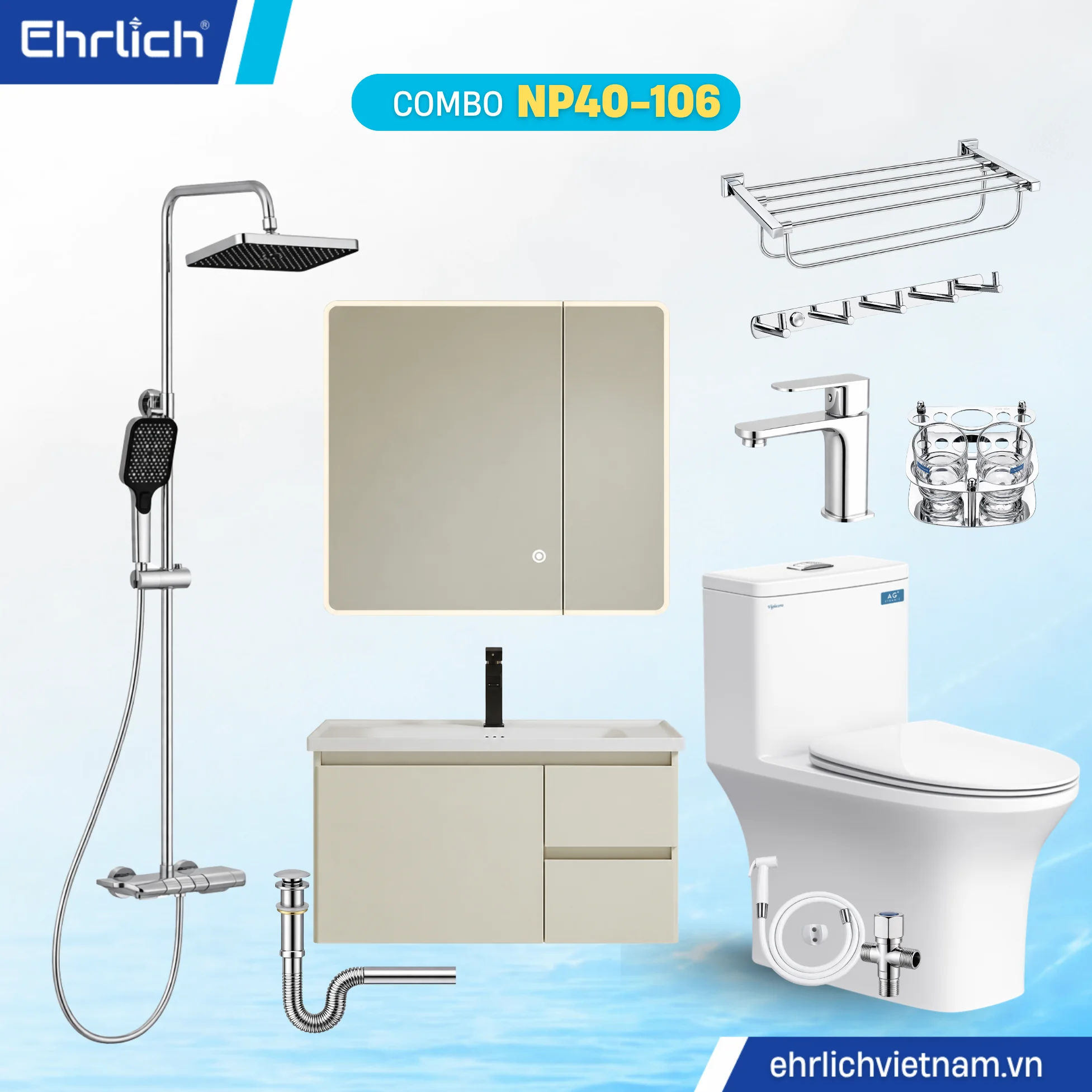 Combo Phòng Tắm EHR-NP40-106