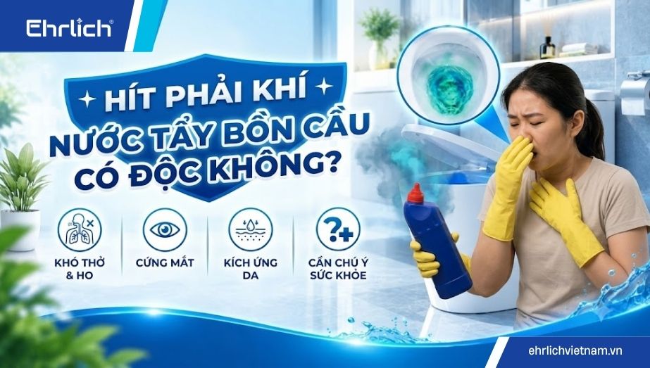 Hít phải khí nước tẩy bồn cầu có độc không? Cẩm nang sơ cứu khẩn cấp