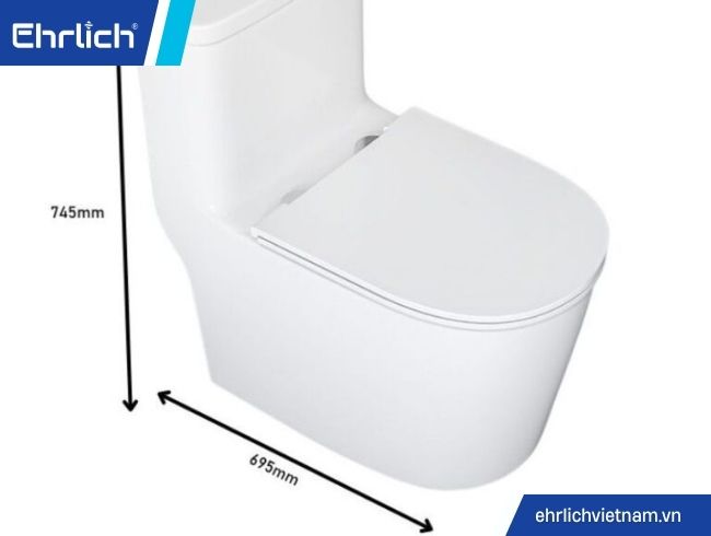 Kích thước bồn cầu (1 khối)