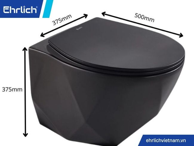 Kích thước bồn cầu (treo tường)