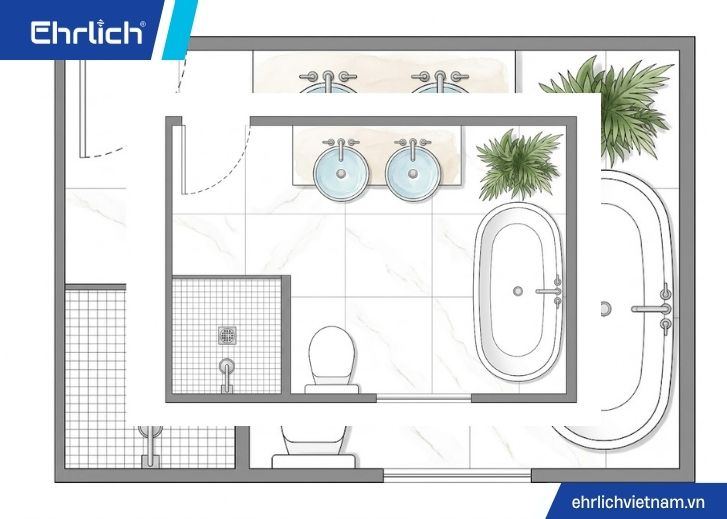Kích thước nhà vệ sinh theo phong thuỷ (2)
