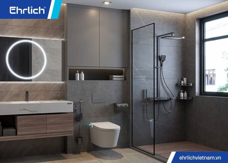 Mẫu phòng tắm đẹp 6m2