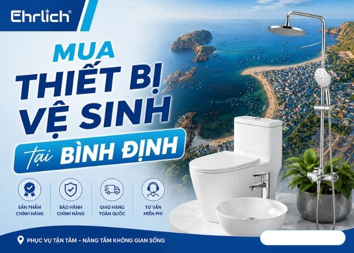 Mua thiết bị vệ sinh tại Bình Định bền đẹp, giá gốc tại kho