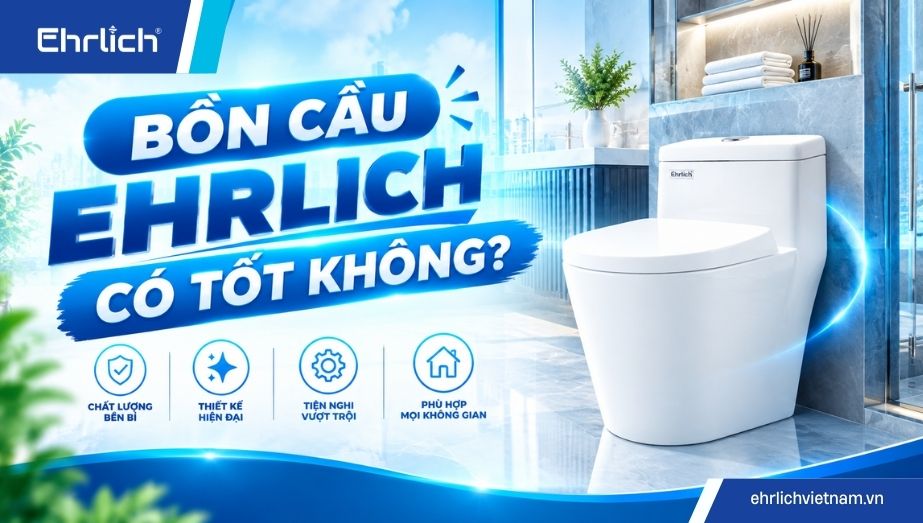 Bồn cầu Ehrlich có tốt không? Đánh giá chi tiết từ chất lượng đến trải nghiệm sử dụng