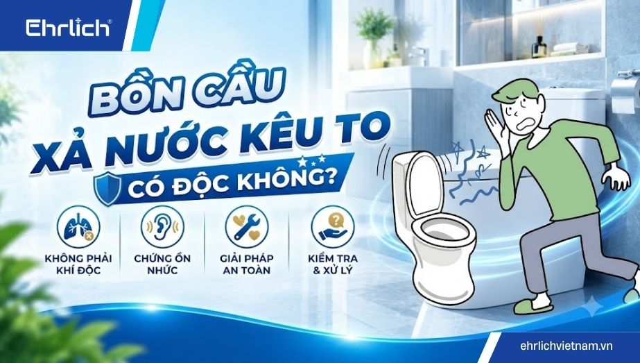 Bồn cầu xả nước kêu to bất thường: Bắt bệnh và cách xử lý triệt để