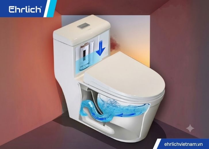các kiểu xả bồn cầu 