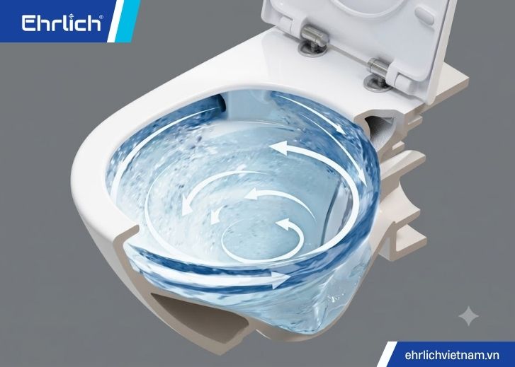 các kiểu xả bồn cầu 
