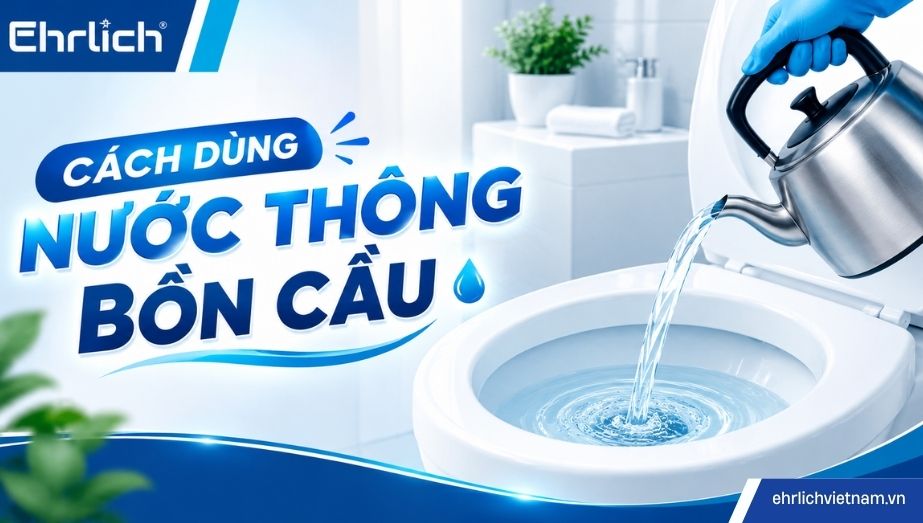 Cách dùng nước thông bồn cầu đúng cách, an toàn và hiệu quả