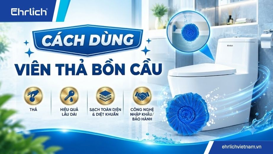 Cách dùng viên thả bồn cầu đúng chuẩn, hiệu quả, không độc hại